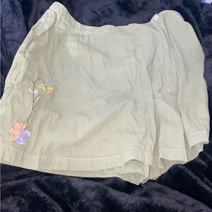 disney Green Embroidered Skort